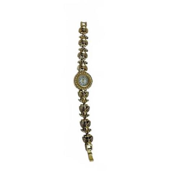 Vintage Vivani Quartz Watch Bracelet With Beautiful Gold Tone Angel Motif main image 5